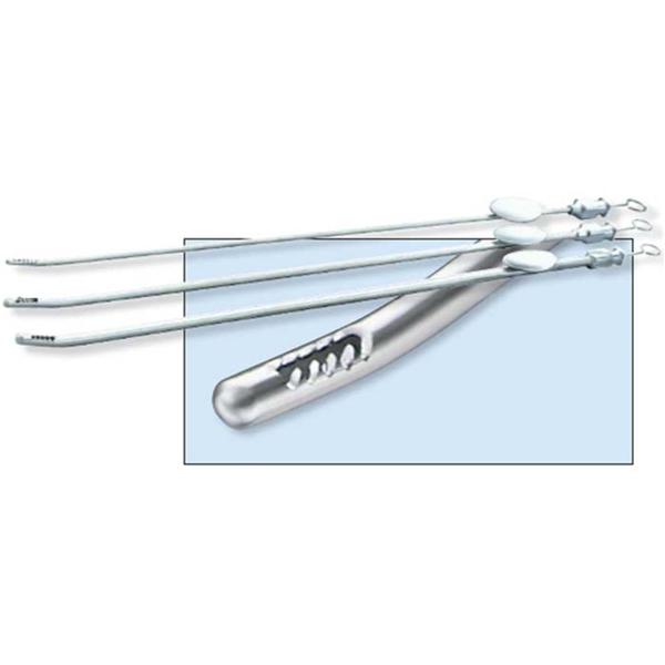 Curette Endometrial Novak 25cm 3mm Stainless Steel With LL Suction Attachment Ea